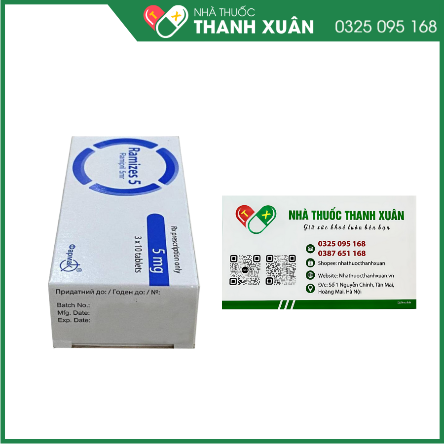 Thuốc Ramizes 5 điều trị tăng huyết áp, suy tim sung huyết